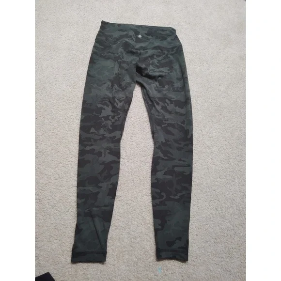 Lululemon Align Leggings Size 10 Green Camo High Rise 27" Inseam - Picture 2 of 6